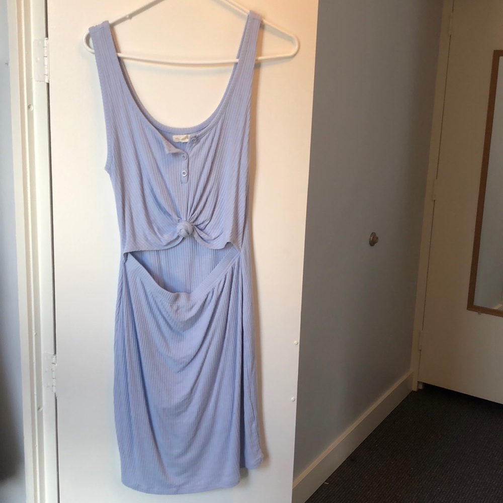 Light Blue Dress with Slit